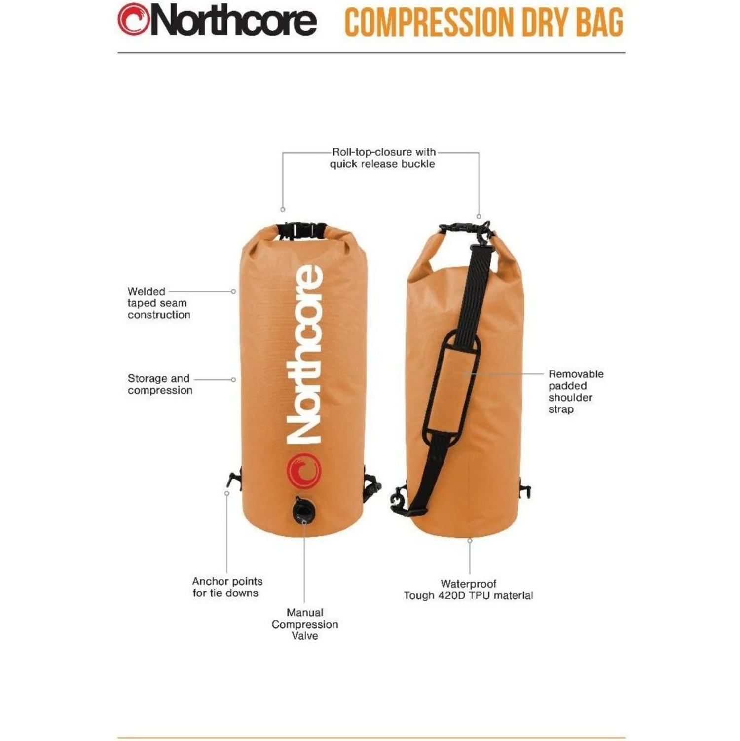 Northcore 20L Compression Bag 5 Northcore 20L Compression Bag - Image 3