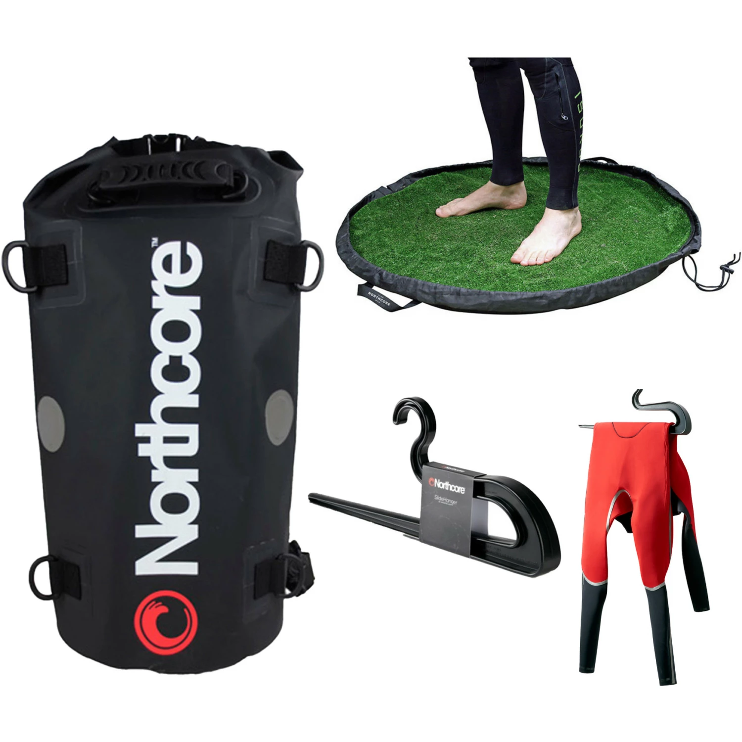 Northcore 40L Dry Bag, Change Mat & Wetsuit Hanger Bundle 3 Northcore 40L Dry Bag, Change Mat & Wetsuit Hanger Bundle