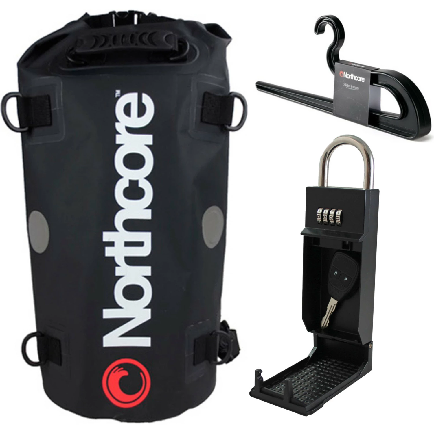 Northcore 40L Dry Bag, Wetsuit Hanger & Keypod Bundle 3 Northcore 40L Dry Bag, Wetsuit Hanger & Keypod Bundle