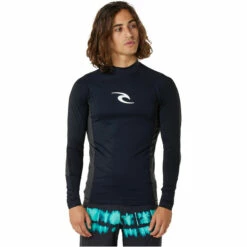 Rip Curl Mens Waves UPF Performance Long Sleeve Rash Vest