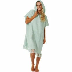 Rip Curl Womens Stonewash Hooded Towel Changing Robe / Poncho -Surf Sales Shop 202320Rip20Curl20Womens20Stonewash20Hooded20Towel20Changing20Robe2020Poncho20GTWEA120 20Mint20front.2000x2000