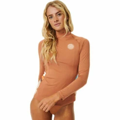 Rip Curl Womens Sunrise Stripe UPF Long Sleeve Rash Guard -Surf Sales Shop 202320Rip20Curl20Womens20Sunrise20Stripe20UPF20Long20Sleeve20Rash20Guard20152WRV20 20Brown2020front202.2000x2000