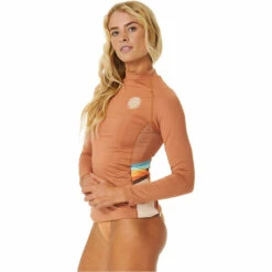 Rip Curl Womens Sunrise Stripe UPF Long Sleeve Rash Guard -Surf Sales Shop 202320Rip20Curl20Womens20Sunrise20Stripe20UPF20Long20Sleeve20Rash20Guard20152WRV20 20Brown2020side.2000x2000