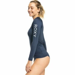 Roxy Womens Whole Hearted Long Sleeve Rash Vest -Surf Sales Shop 43518 202320Roxy20Womens20Whole20Hearted20Long20Sleeve20Rash20Vest20ERJWR0354720 20Mood20Indigo20Side.2000x2000