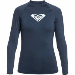 Roxy Womens Whole Hearted Long Sleeve Rash Vest -Surf Sales Shop 43518 202320Roxy20Womens20Whole20Hearted20Long20Sleeve20Rash20Vest20ERJWR0354720 20Mood20Indigo20Stand.2000x2000