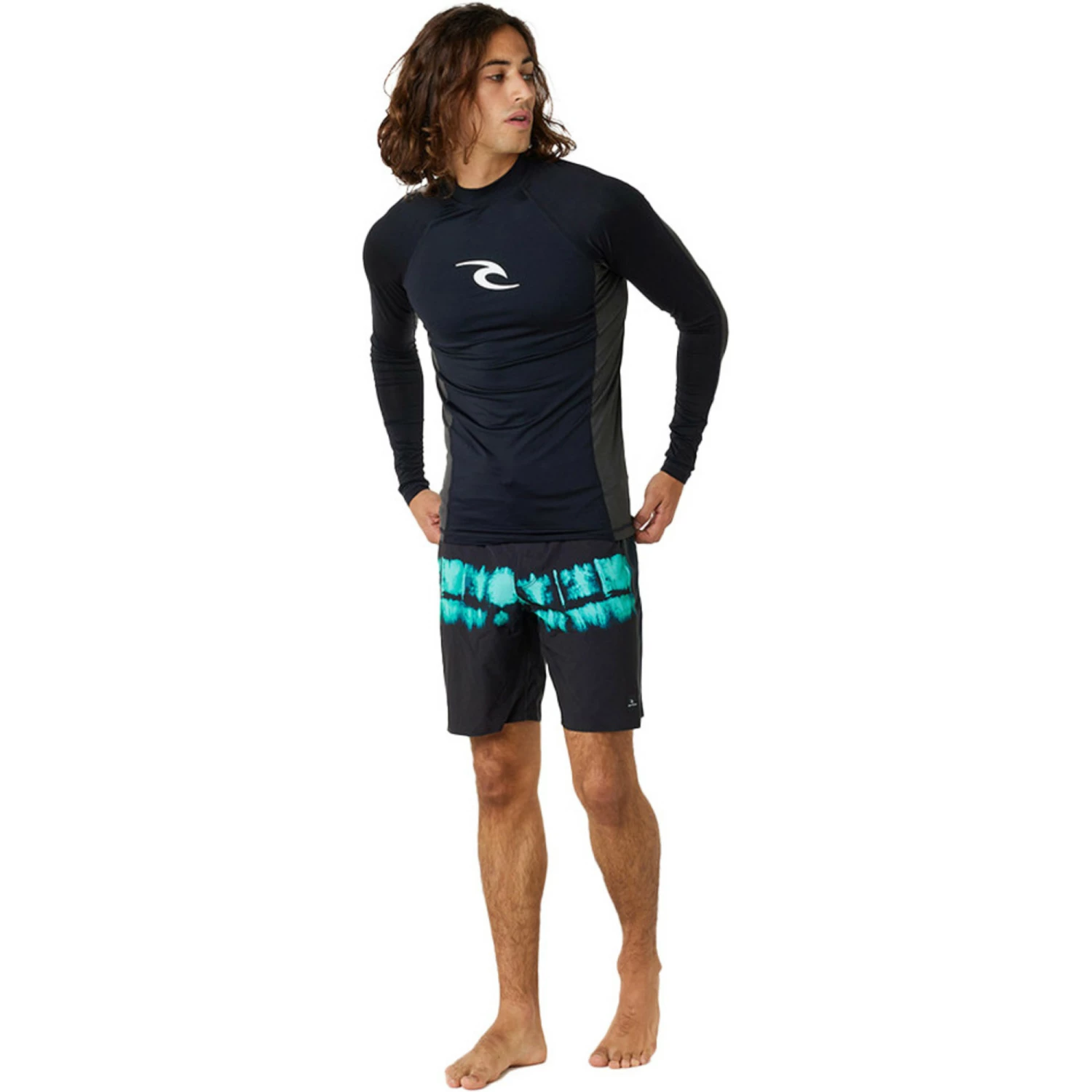 Rip Curl Mens Waves UPF Performance Long Sleeve Rash Vest 6 Rip Curl Mens Waves UPF Performance Long Sleeve Rash Vest - Image 4