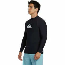 Quiksilver Mens Heater Long Sleeve Rash Vest -Surf Sales Shop 45613 202320Quiksilver20Mens20Heater20Long20Sleeve20Rash20Vest20EQYWR0330820 20Black20side.2000x2000