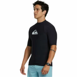 Quiksilver Mens Heater Short Sleeve Rash Vest 10 Quiksilver Mens Heater Short Sleeve Rash Vest -Surf Sales Shop 45615 202320Quiksilver20Mens20Heater20Short20Sleeve20Rash20Vest20EQYWR0323220 20Black20side.2000x2000