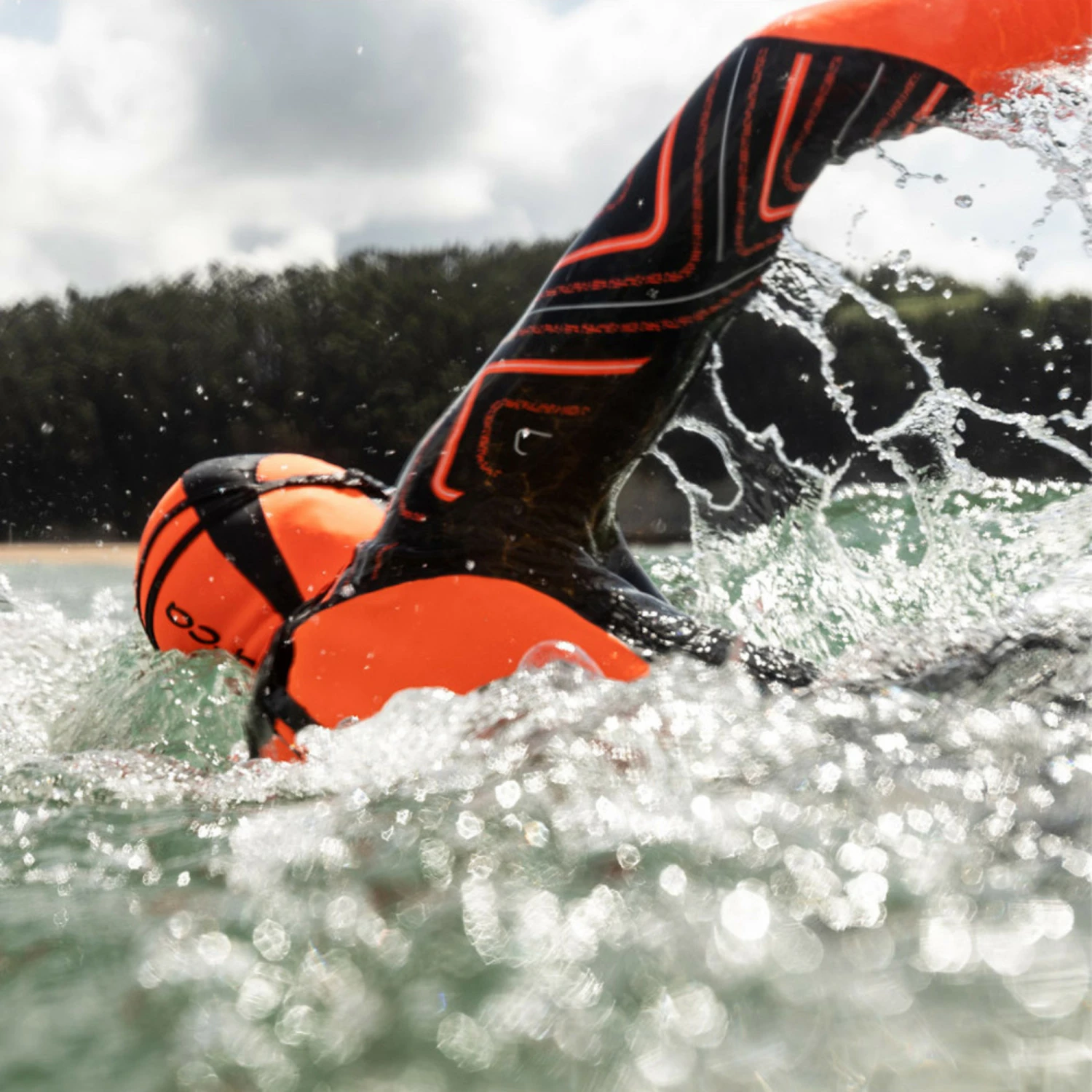 ORCA Hi-Vis Neoprene Swim Hood 5 ORCA Hi-Vis Neoprene Swim Hood - Image 3