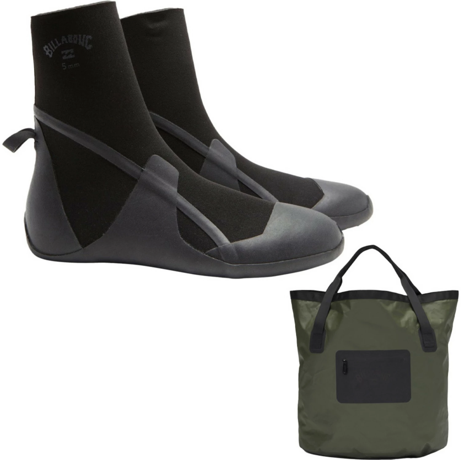 Billabong Absolute 5mm Round Toe Wetsuit Boots & Surftrek Storm Changing Bucket Bag Bundle - 3 Billabong Absolute 5mm Round Toe Wetsuit Boots & Surftrek Storm Changing Bucket Bag Bundle -