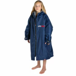 Advance Junior Long Sleeve Changing Robe -Surf Sales Shop Dryrobe Advance Junior Long Sleeve Premium Outdoor Change Robe Poncho DR104 Navy 3.2000x2000