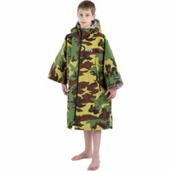 Advance Junior Short Sleeve Change Robe -Surf Sales Shop Dryrobe Advance Junior Short Sleeve Premium Outdoor Change Robe Poncho DR100 Camo Grey 6.2000x2000