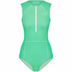 Womens One Piece Front Zip Swimsuit